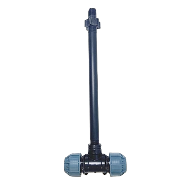 Verstellbare Teleskop-Röhrchen optional mit Winkel und T-Stück für PE-Rohr